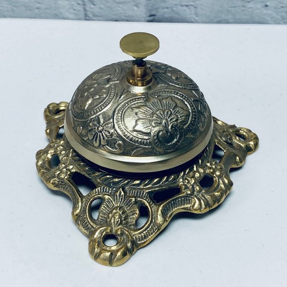 Vintage Ornate Elegant Service Bell Hotel Desk Retail Counter Food Retail - Picture 5 of 6